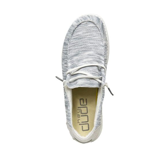 NWT Hey Dude Women's Wendy Sox Lace-Up Loafers Glacier Grey - Size 9 - Picture 4 of 7